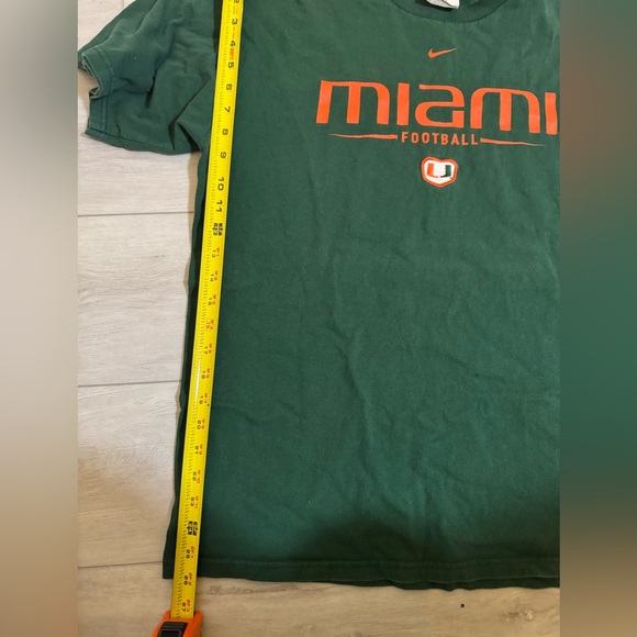 Vintage Miami Hurricanes Football Center Embroidered Swoosh Check Shirt Medium M - Picture 8 of 9